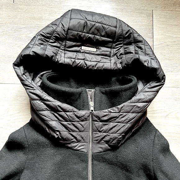 SOIA & KYO โข Mixed Fabric Winter Jacket Coat โข Size XS โข Puffer + Wool - Picture 8 of 16